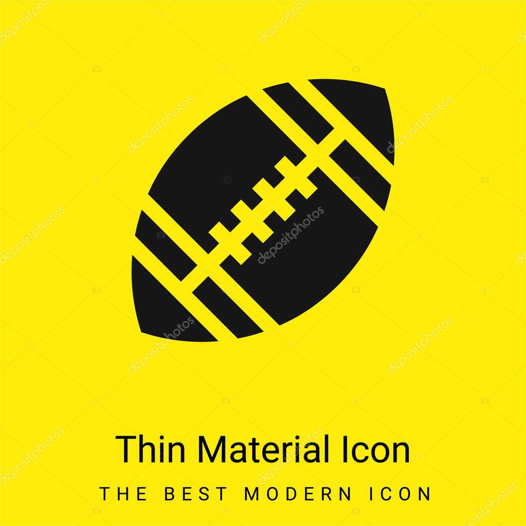 American Football minimal bright yellow material icon