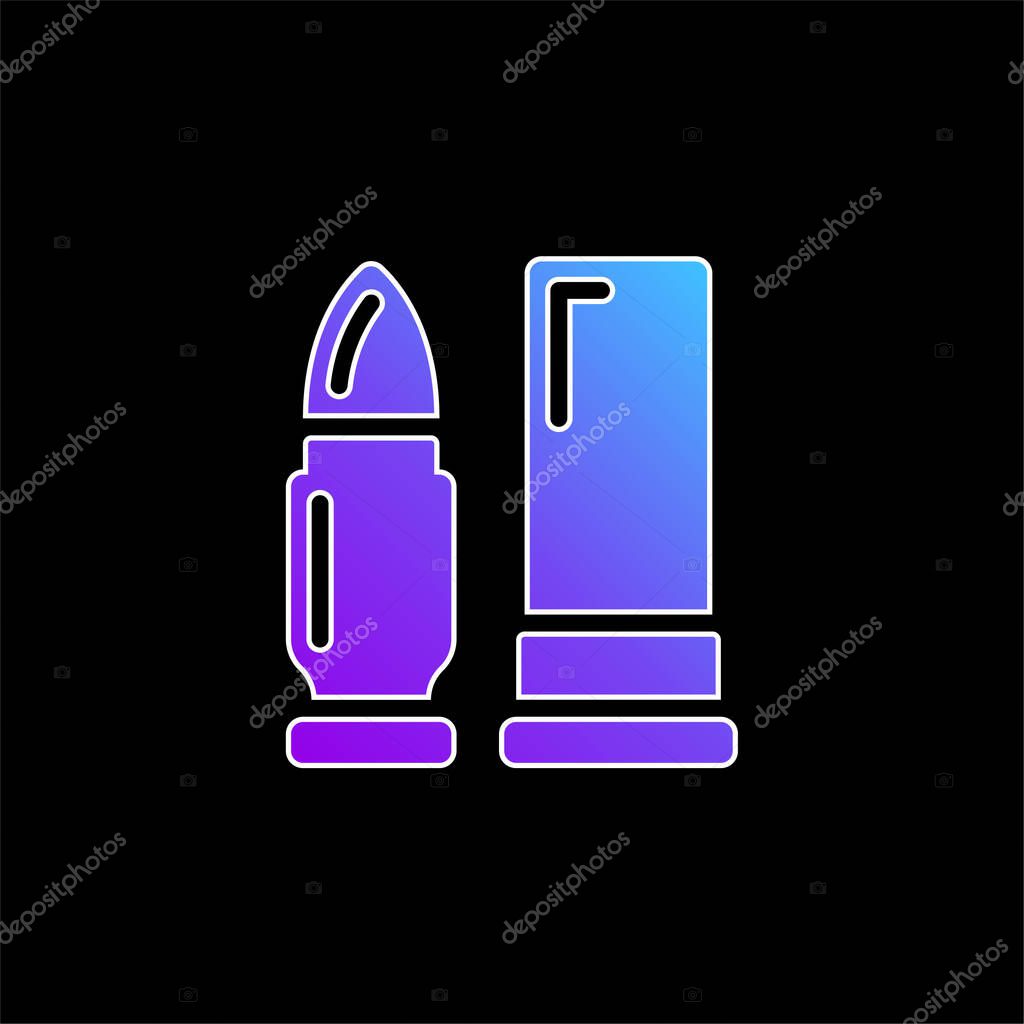 Ammunition blue gradient vector icon