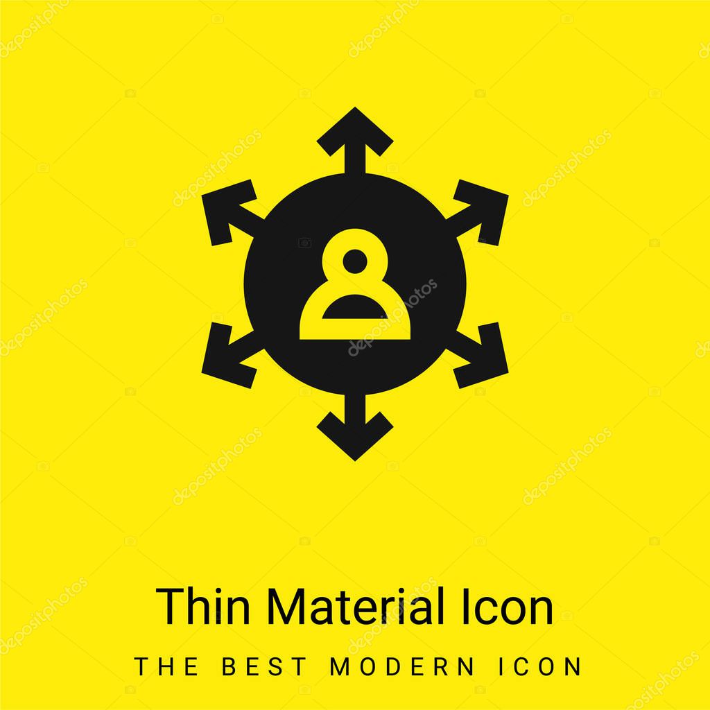 Affiliate Marketing minimal bright yellow material icon