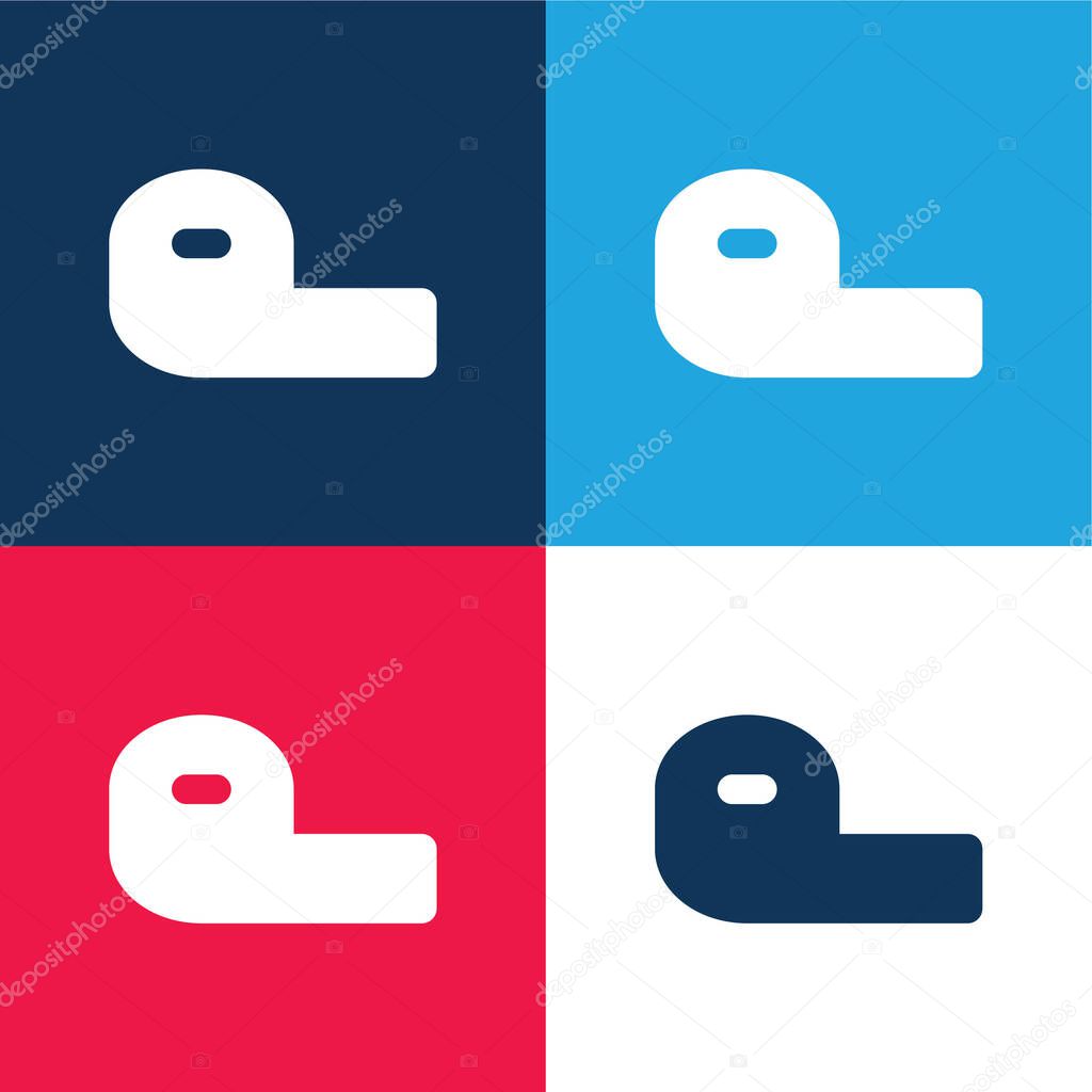 Bandage blue and red four color minimal icon set