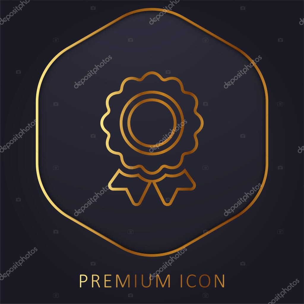 Award golden line premium logo or icon