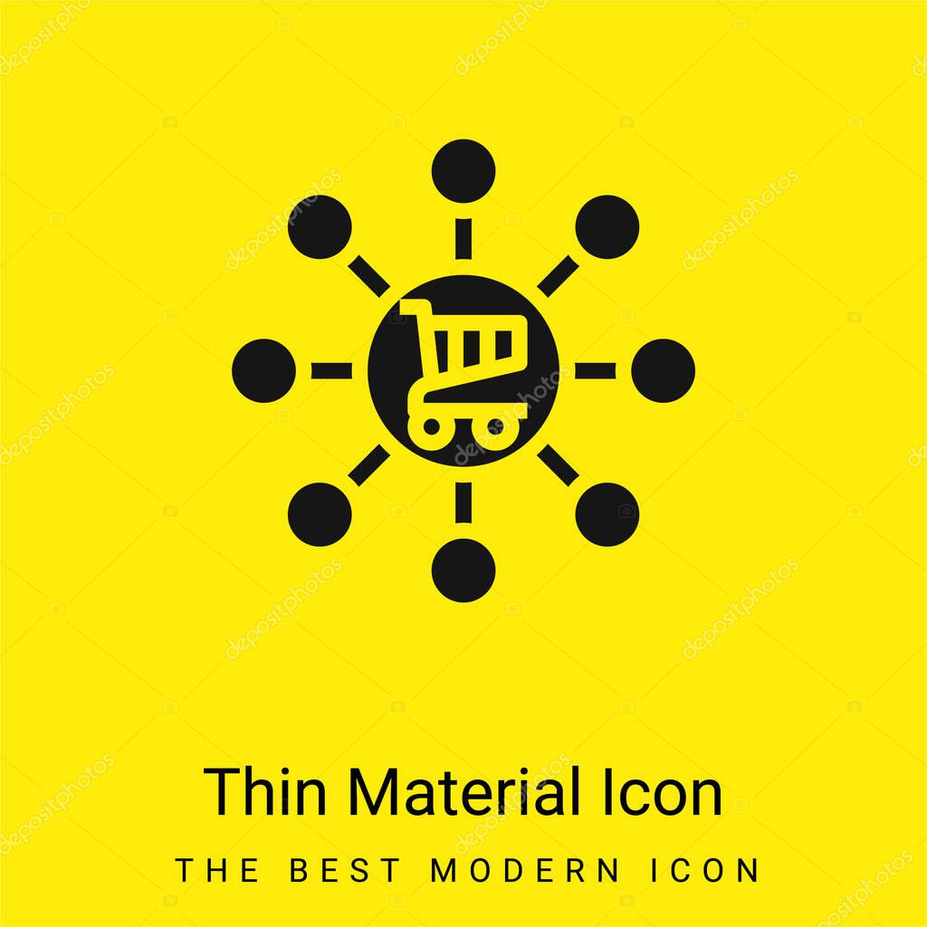Affiliate minimal bright yellow material icon