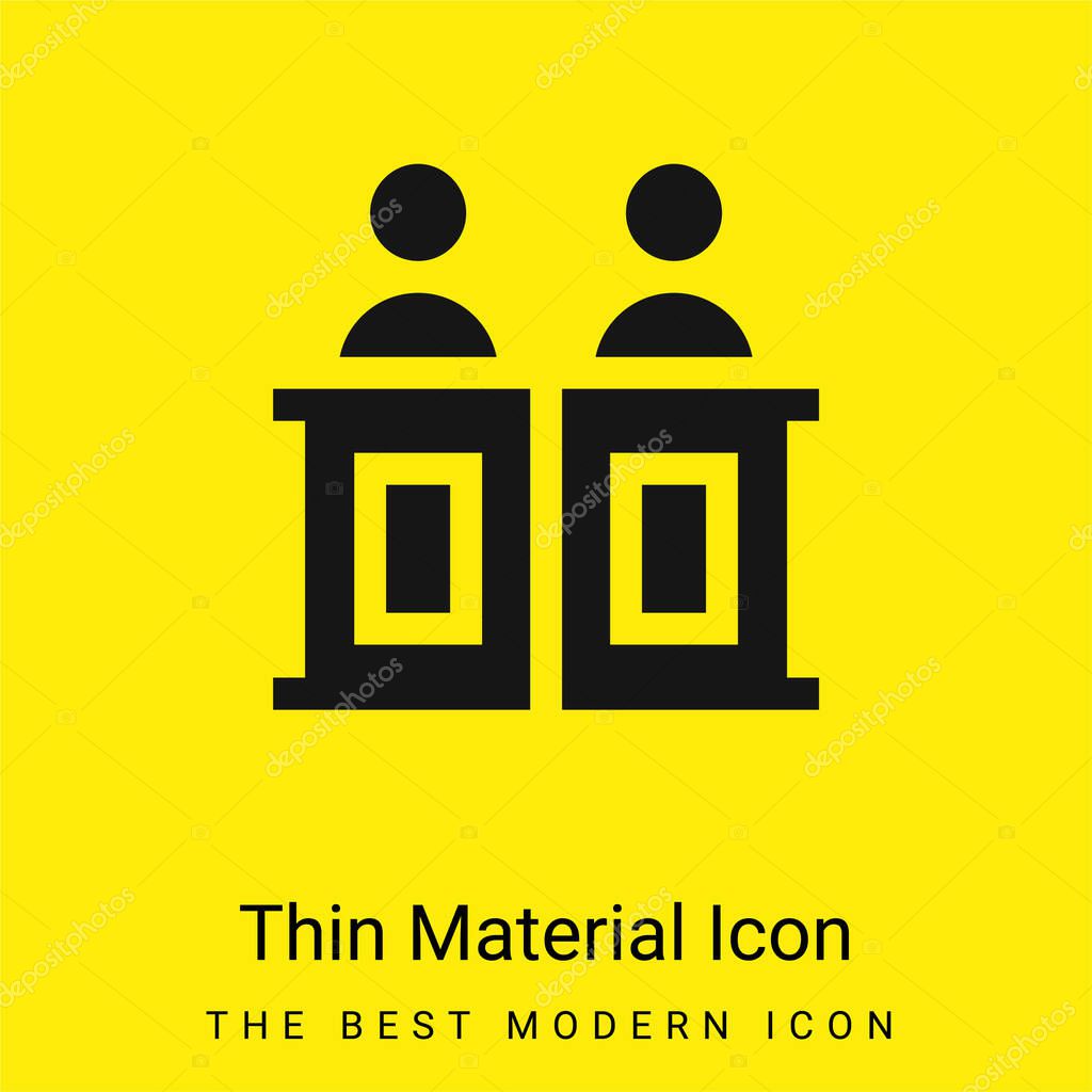 Advocate minimal bright yellow material icon