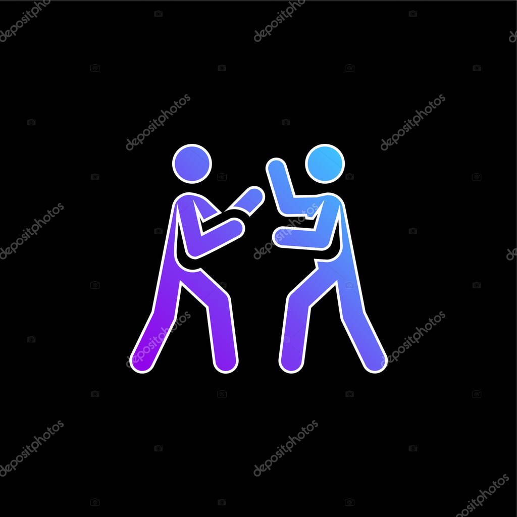 Boxing blue gradient vector icon