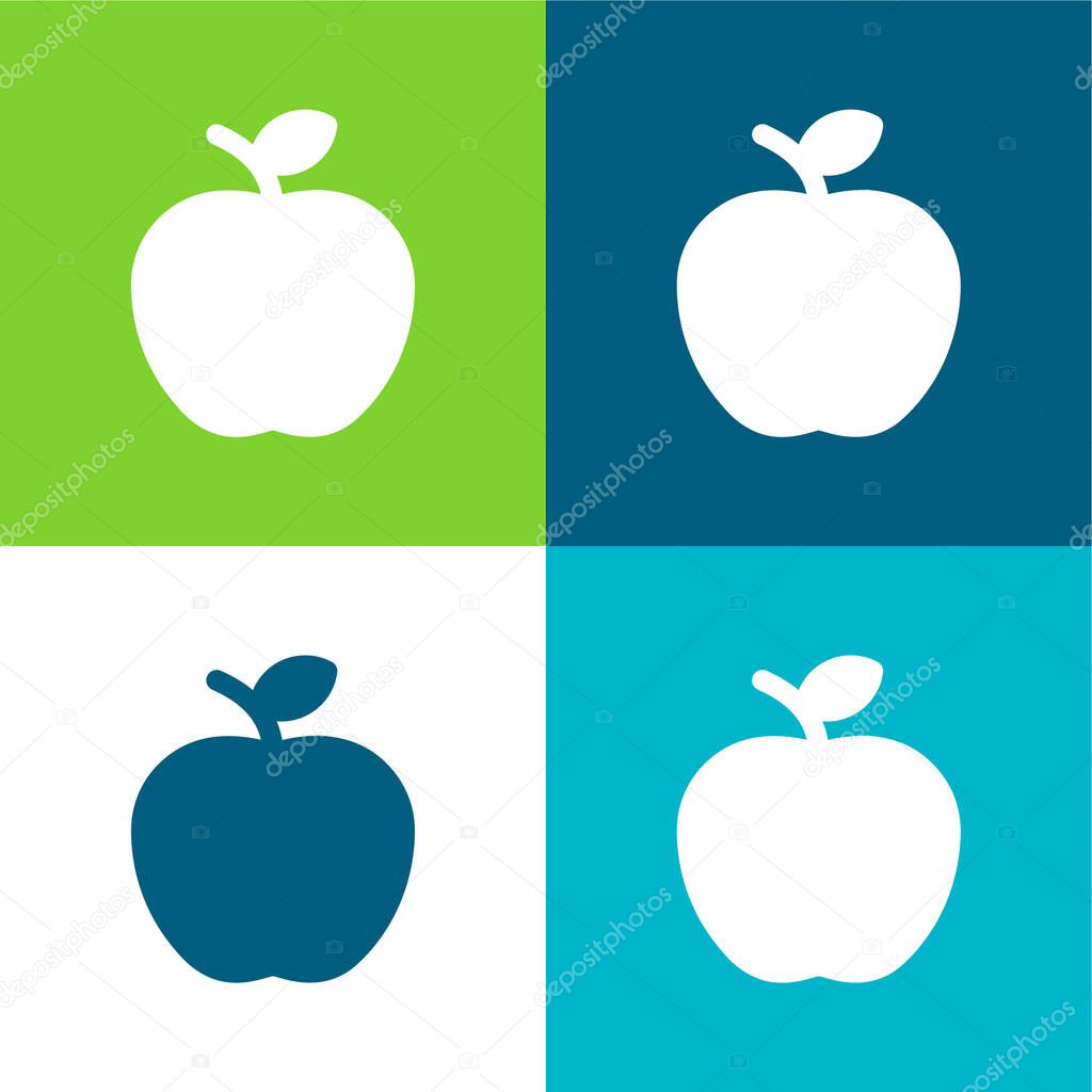 Apple Flat four color minimal icon set