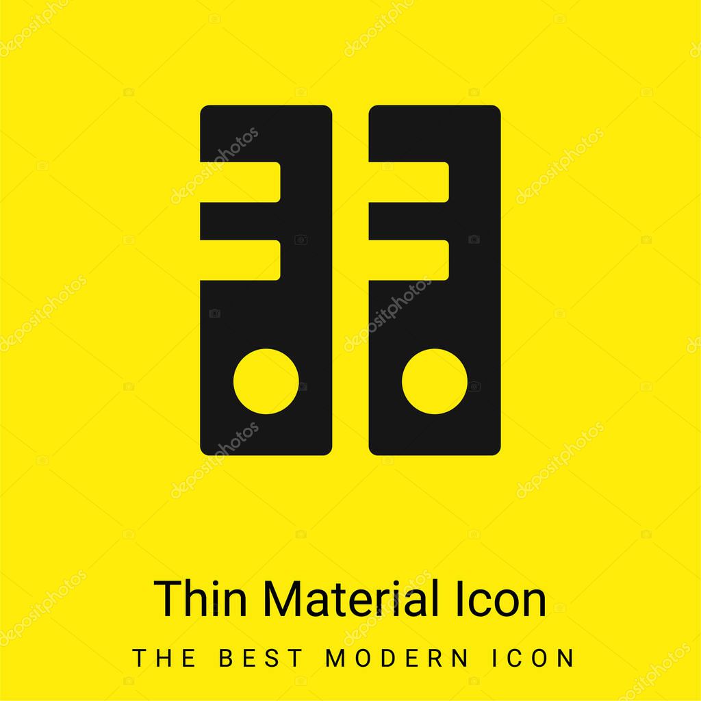 Archives minimal bright yellow material icon