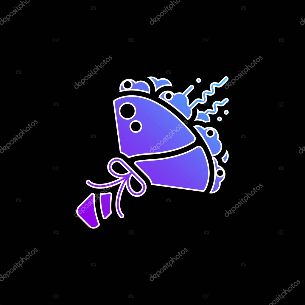 Bouquet blue gradient vector icon