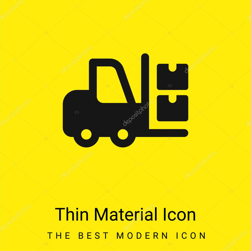 Boxes minimal bright yellow material icon
