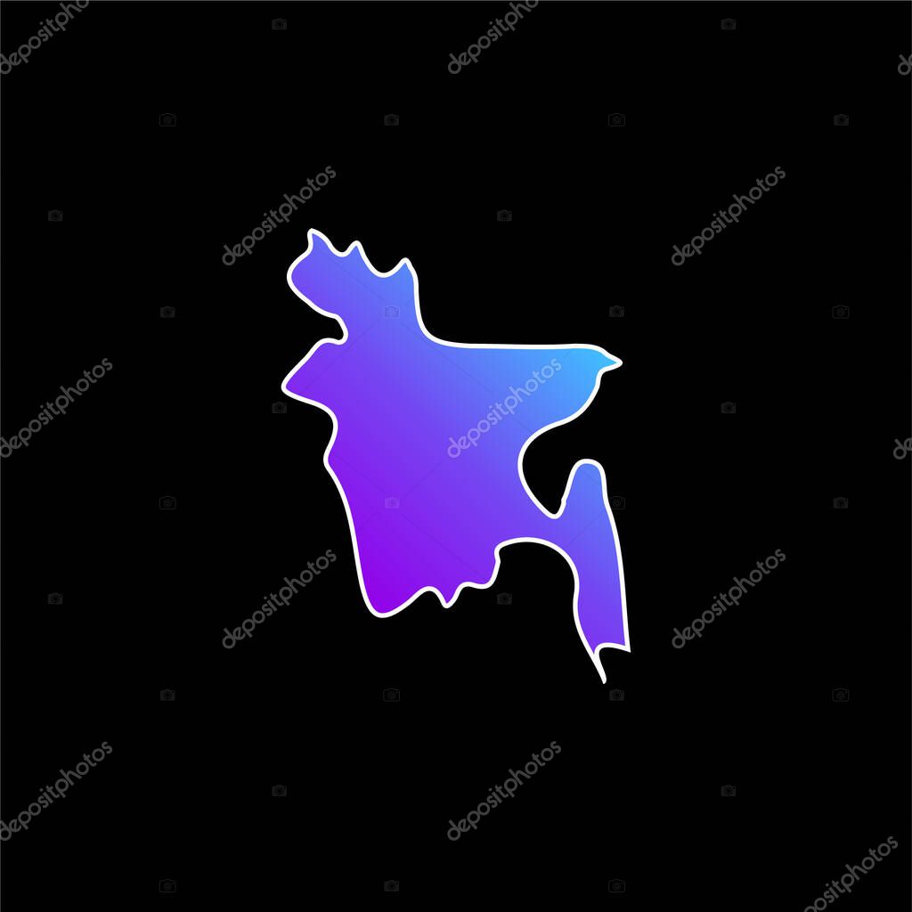 Bangladesh blue gradient vector icon