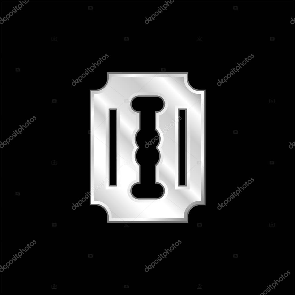 Blade silver plated metallic icon