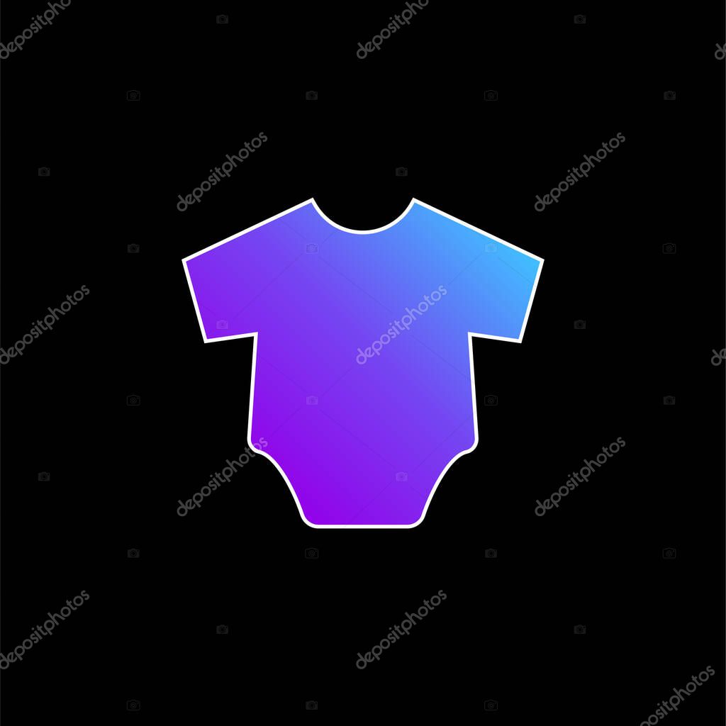 Baby Clothes blue gradient vector icon