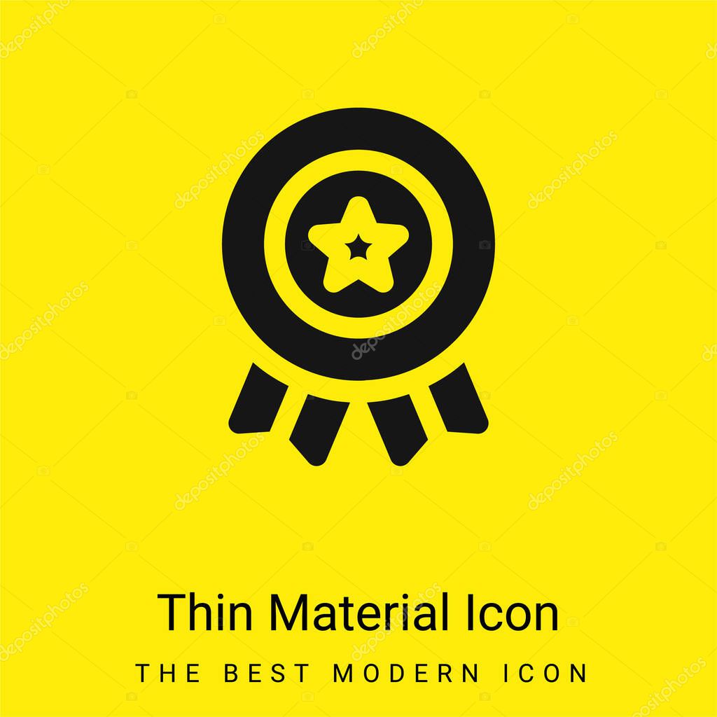 American minimal bright yellow material icon