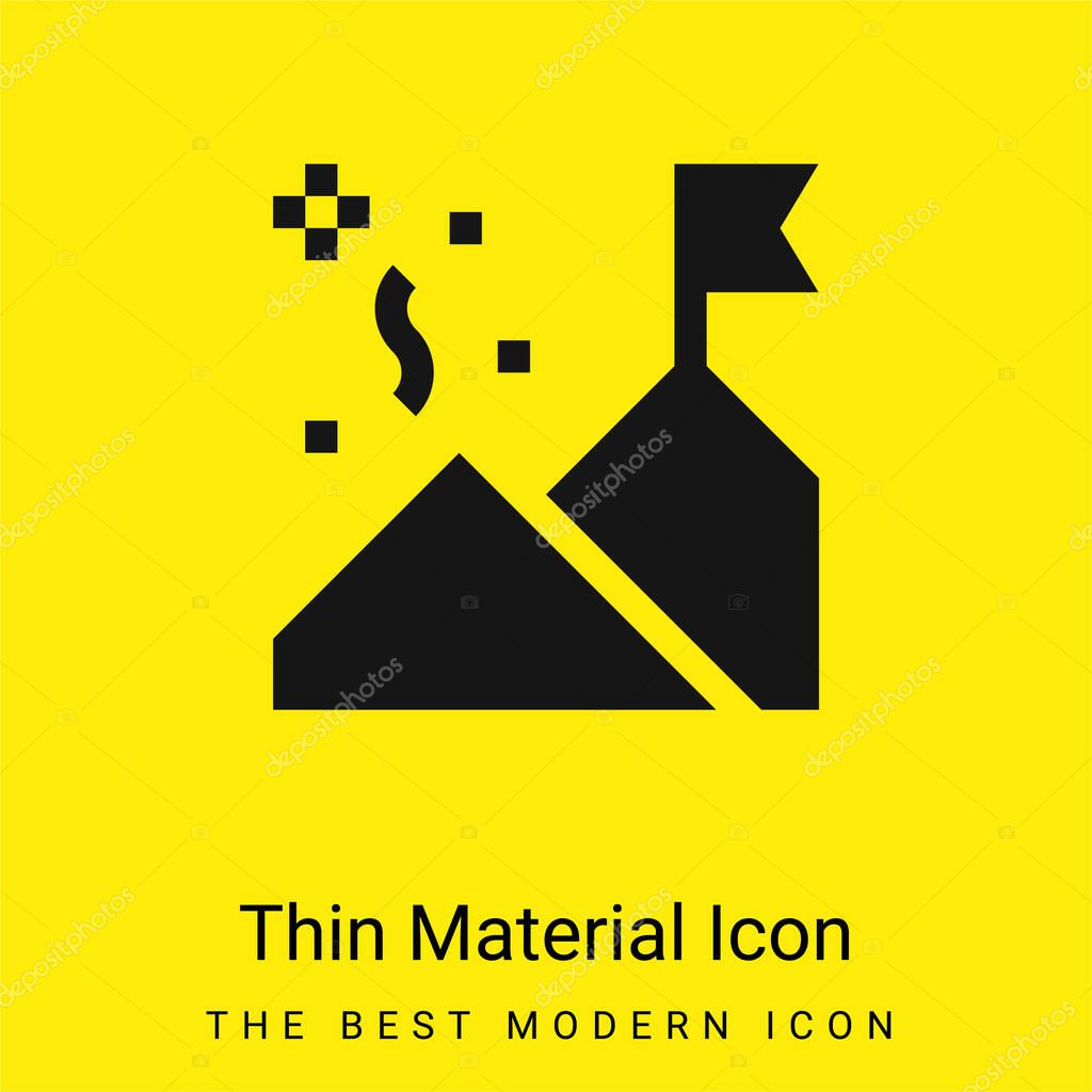 Achievement minimal bright yellow material icon