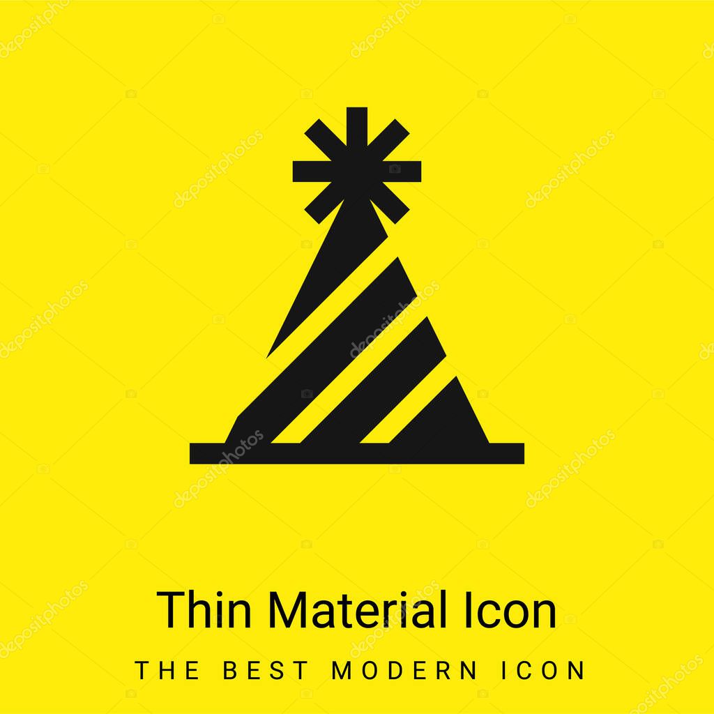 Birthday minimal bright yellow material icon