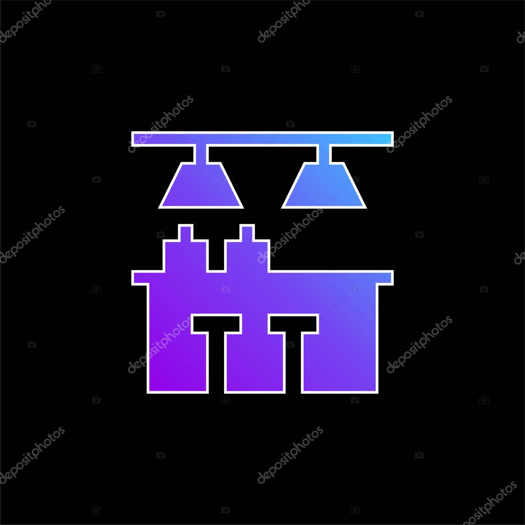 Bar blue gradient vector icon