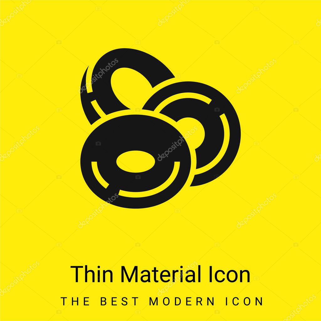 Blood Cells minimal bright yellow material icon