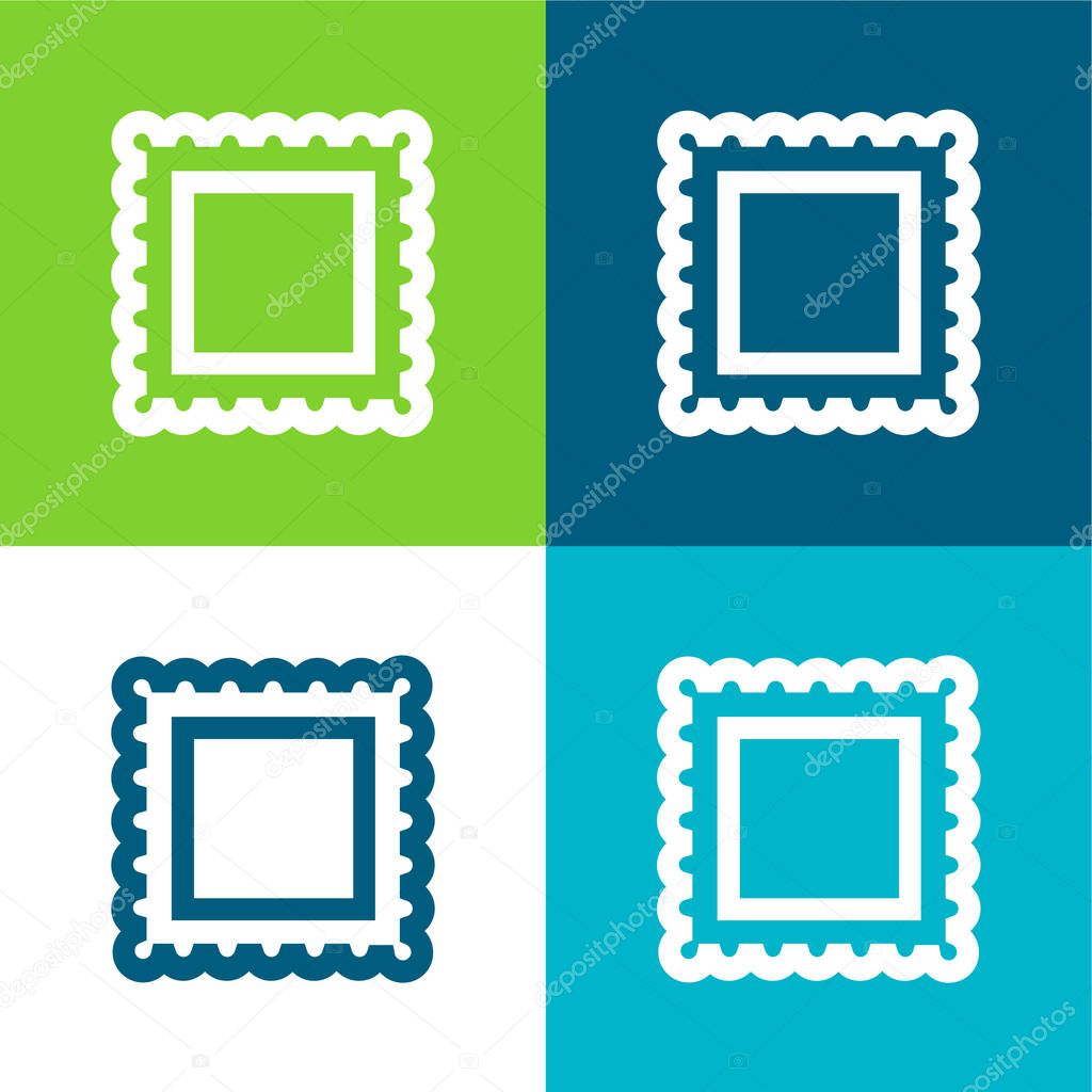 Border For Frame Pictures Flat four color minimal icon set