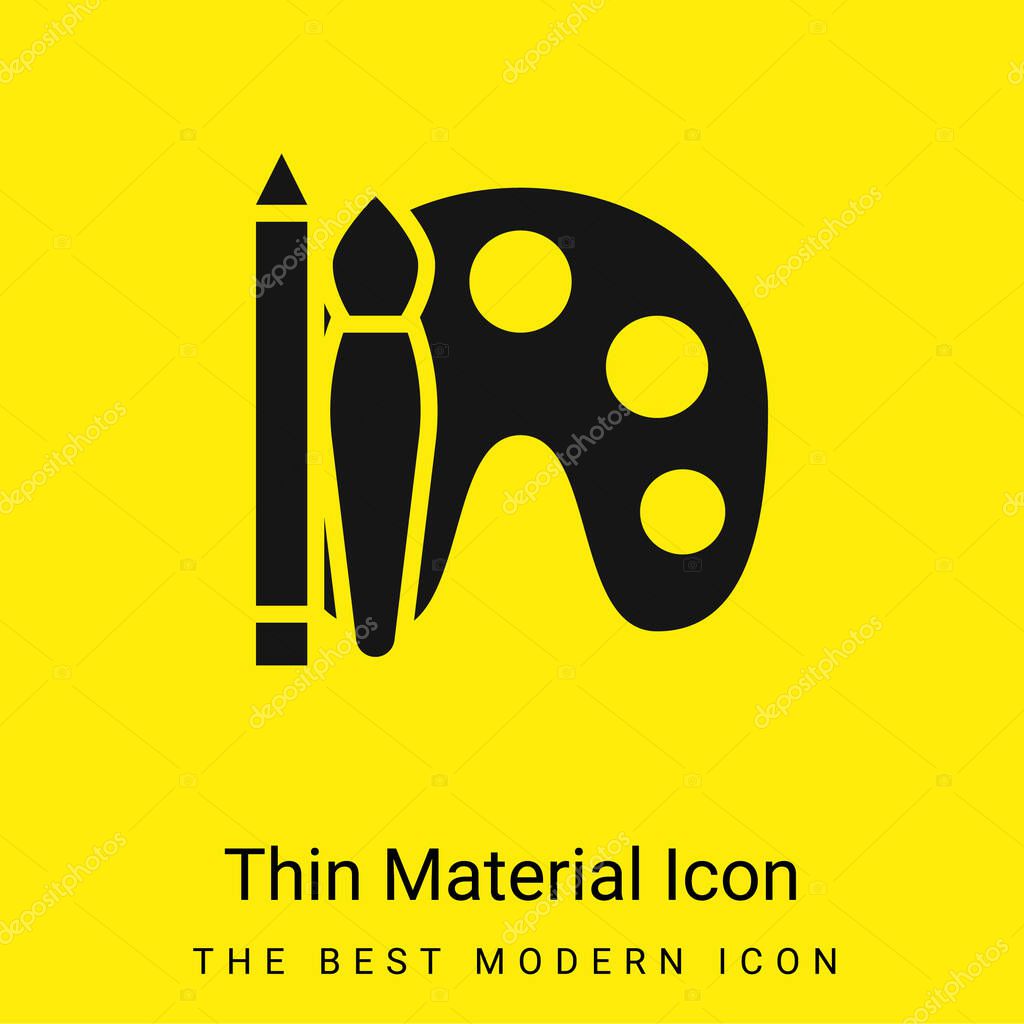 Art minimal bright yellow material icon