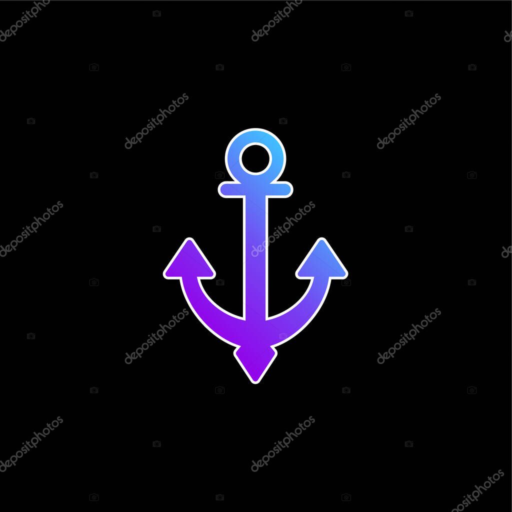 Anchor blue gradient vector icon