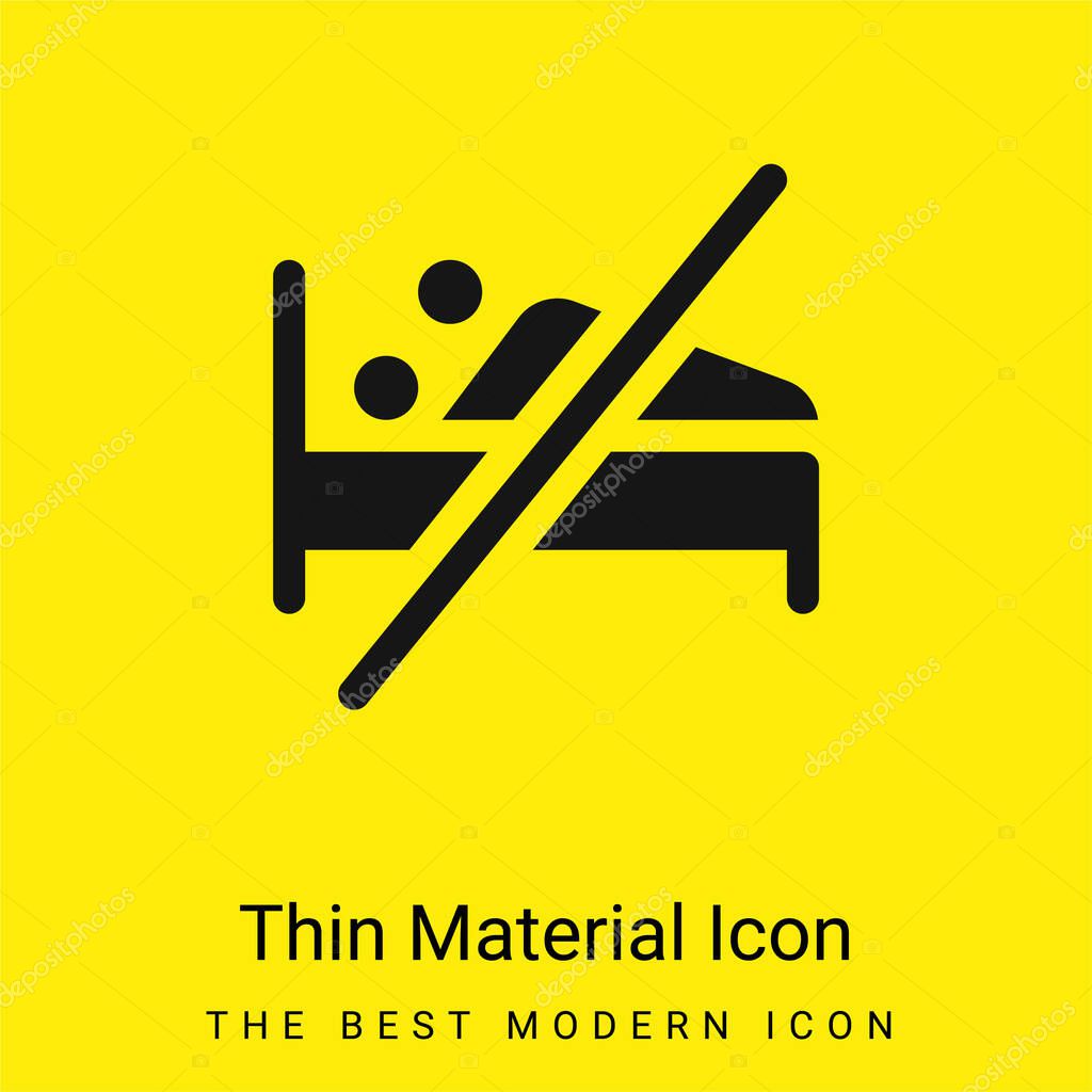 Abstinence minimal bright yellow material icon