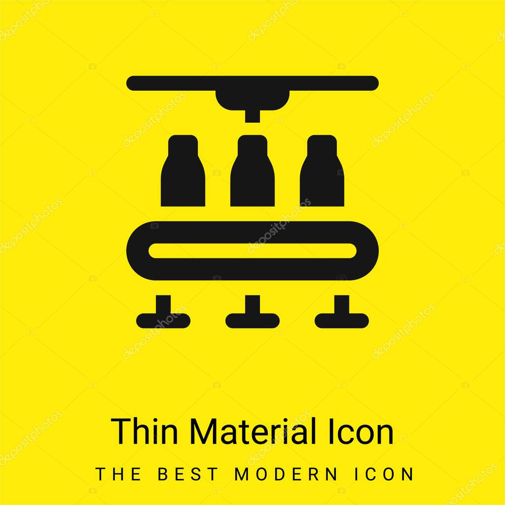 Bottles minimal bright yellow material icon