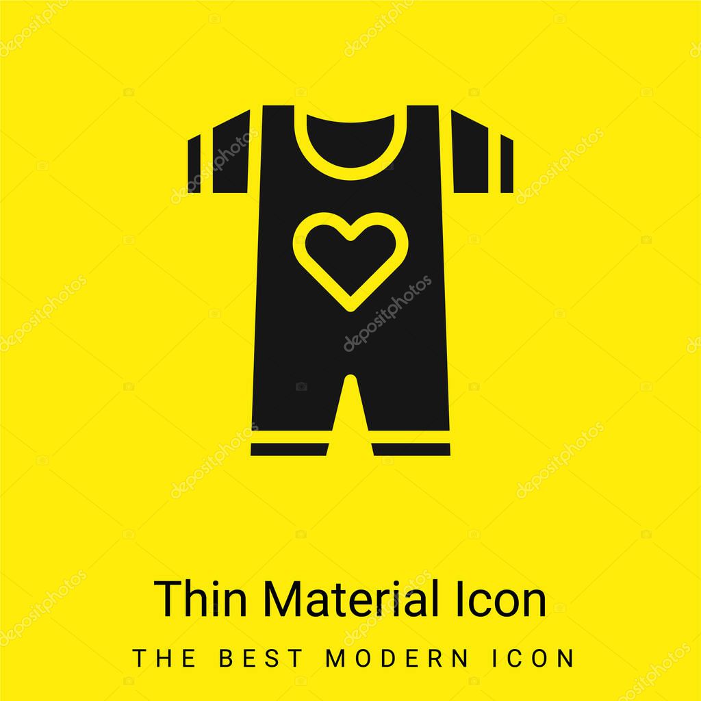 Baby Clothes minimal bright yellow material icon