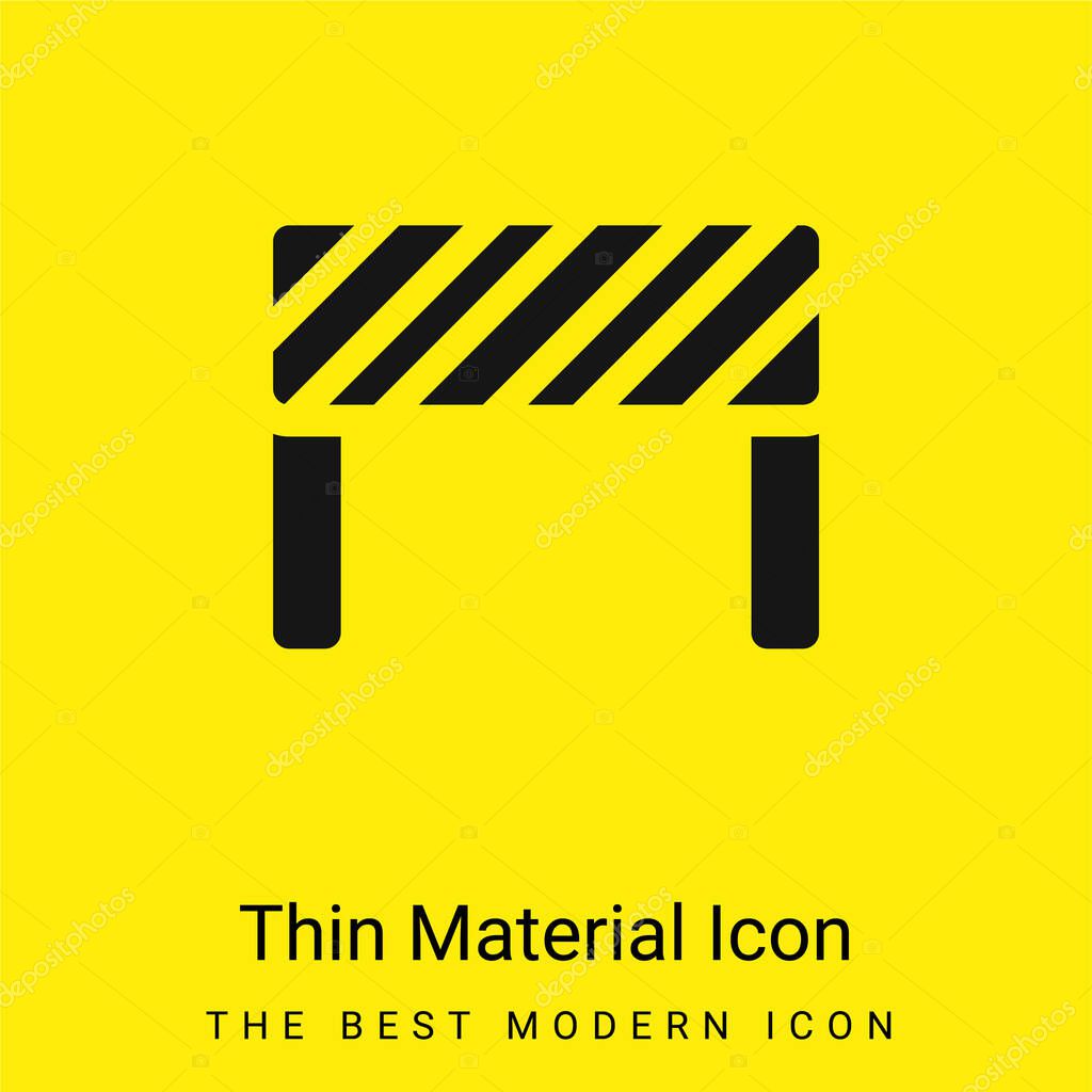 Barrier minimal bright yellow material icon