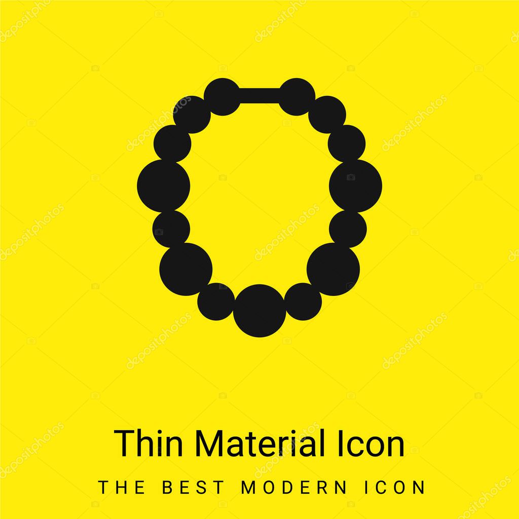 Beads minimal bright yellow material icon