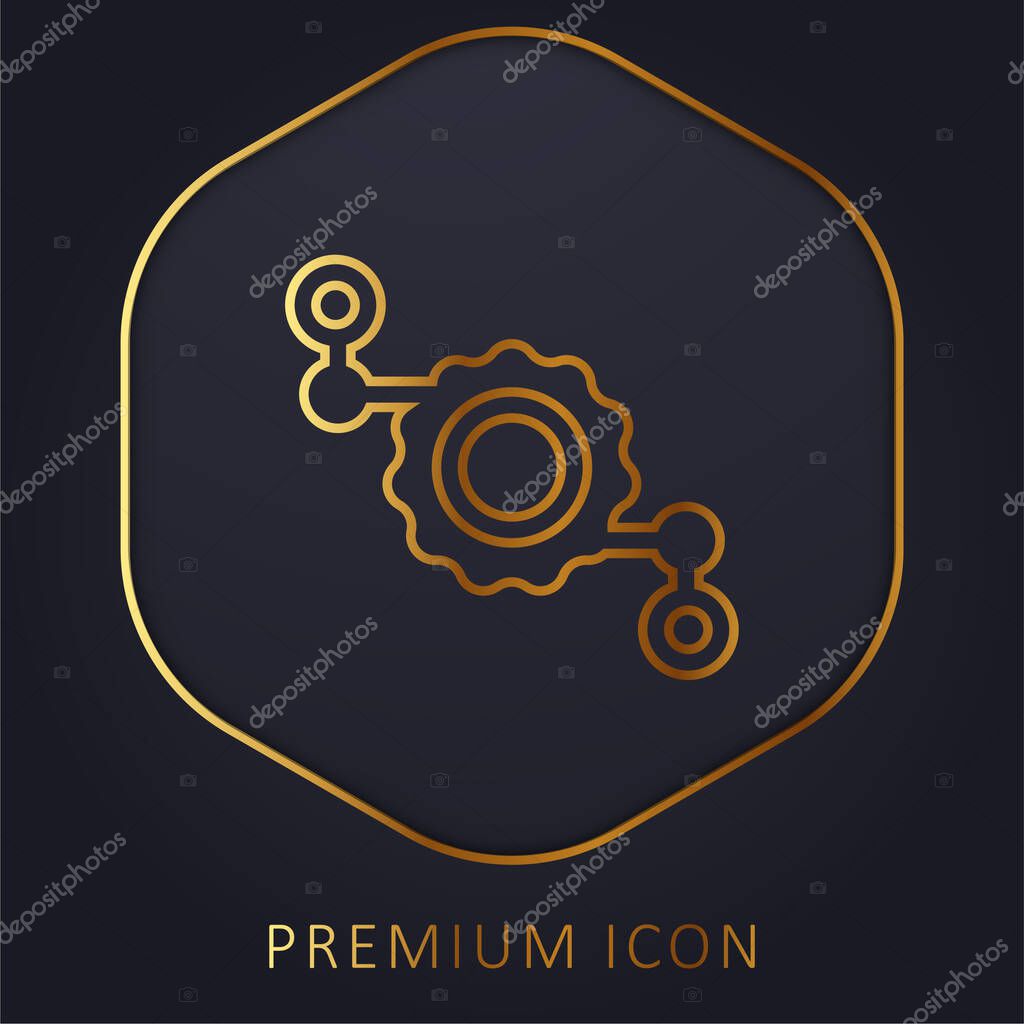 Assembly golden line premium logo or icon