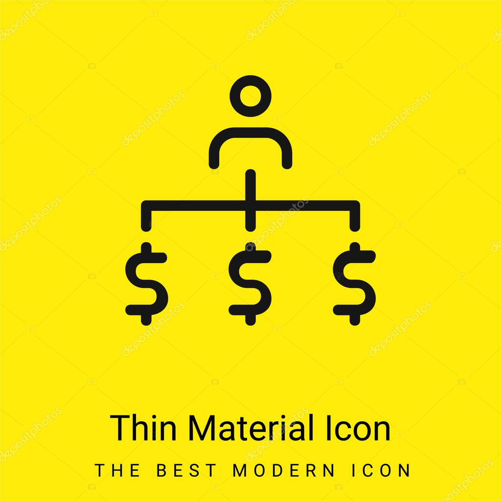 Admin minimal bright yellow material icon