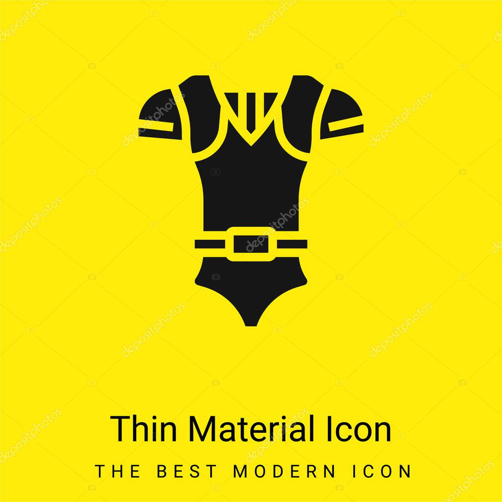 Armor minimal bright yellow material icon
