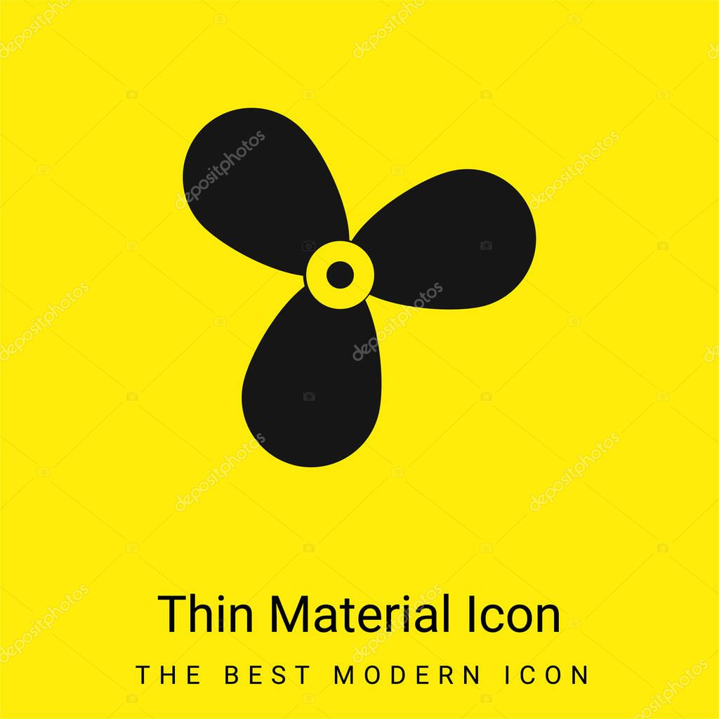 Boat Propeller minimal bright yellow material icon