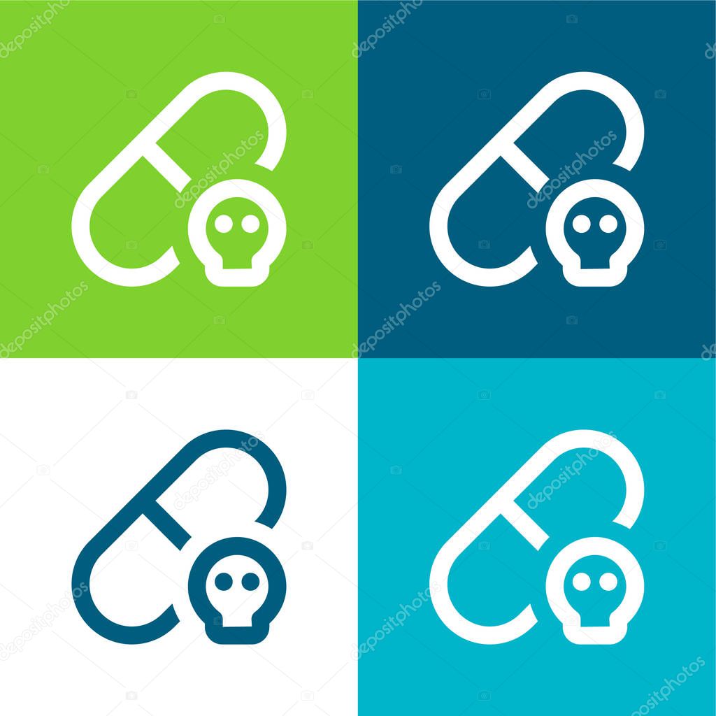 Allergic Flat four color minimal icon set