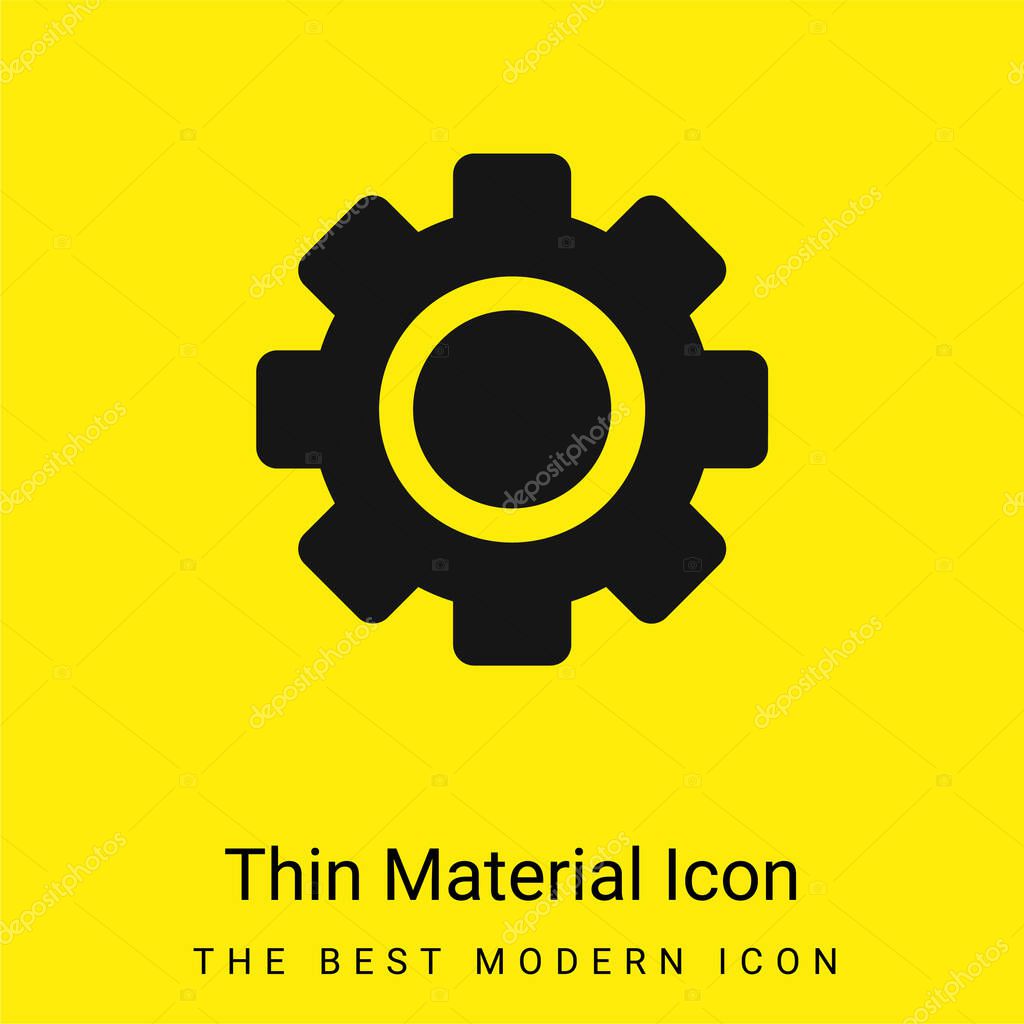 Big Gear minimal bright yellow material icon
