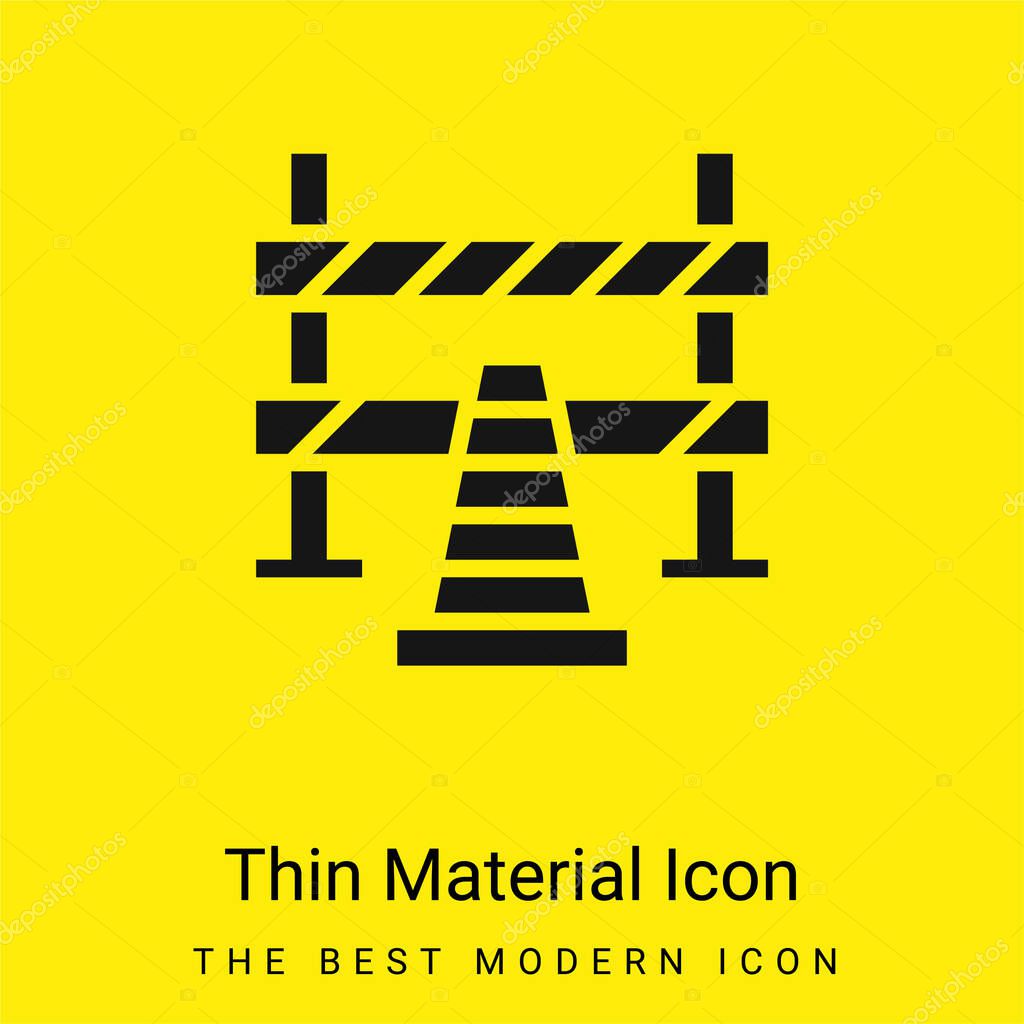 Barrier minimal bright yellow material icon