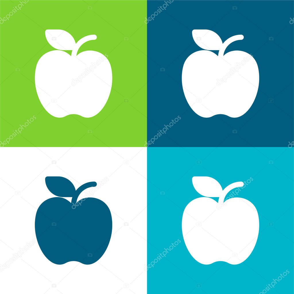 Apple Flat four color minimal icon set