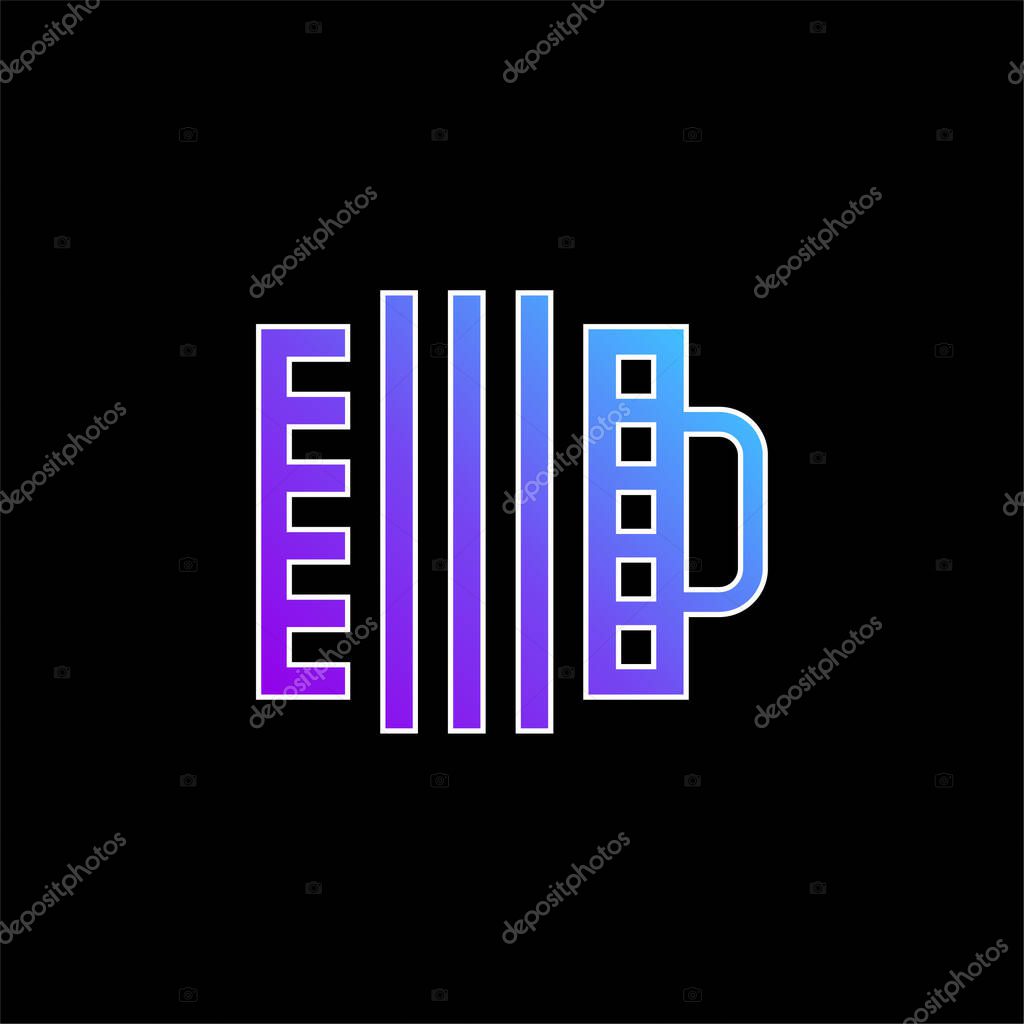 Accordion blue gradient vector icon