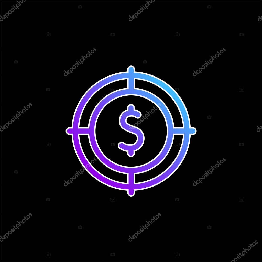 Aim blue gradient vector icon