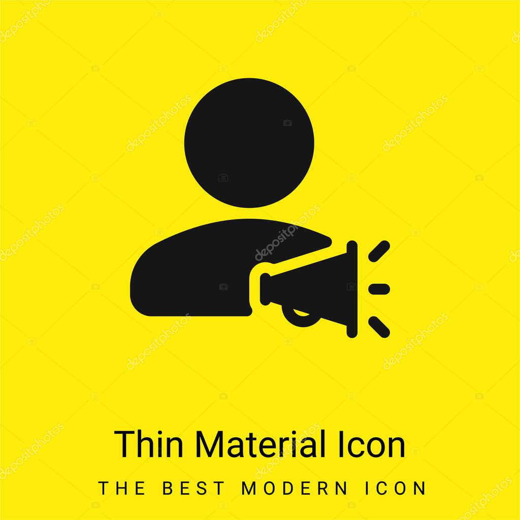 Announcer minimal bright yellow material icon