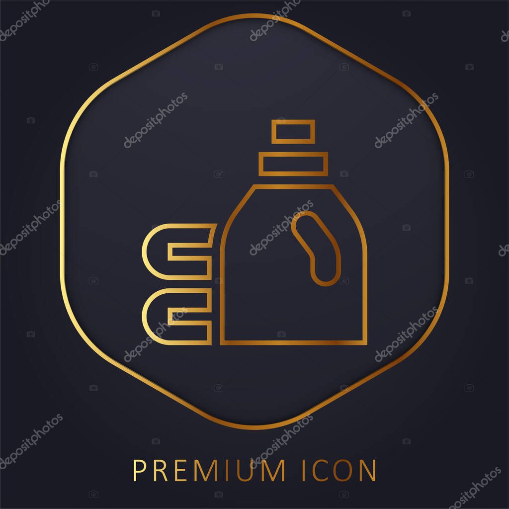 Bleach golden line premium logo or icon