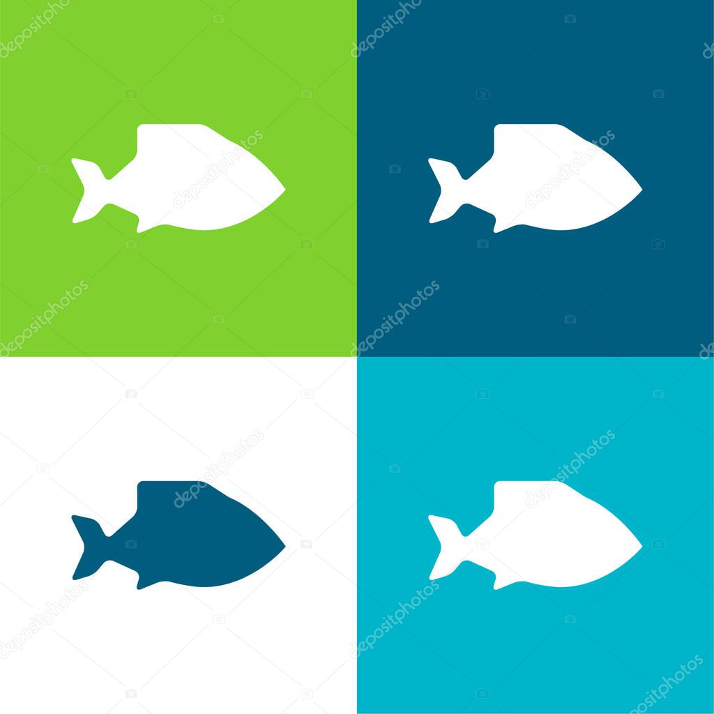 Big Fish Flat four color minimal icon set