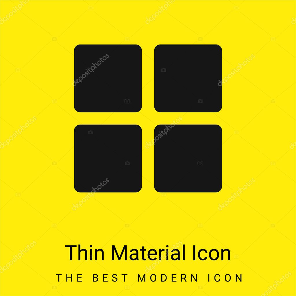 Blocks minimal bright yellow material icon
