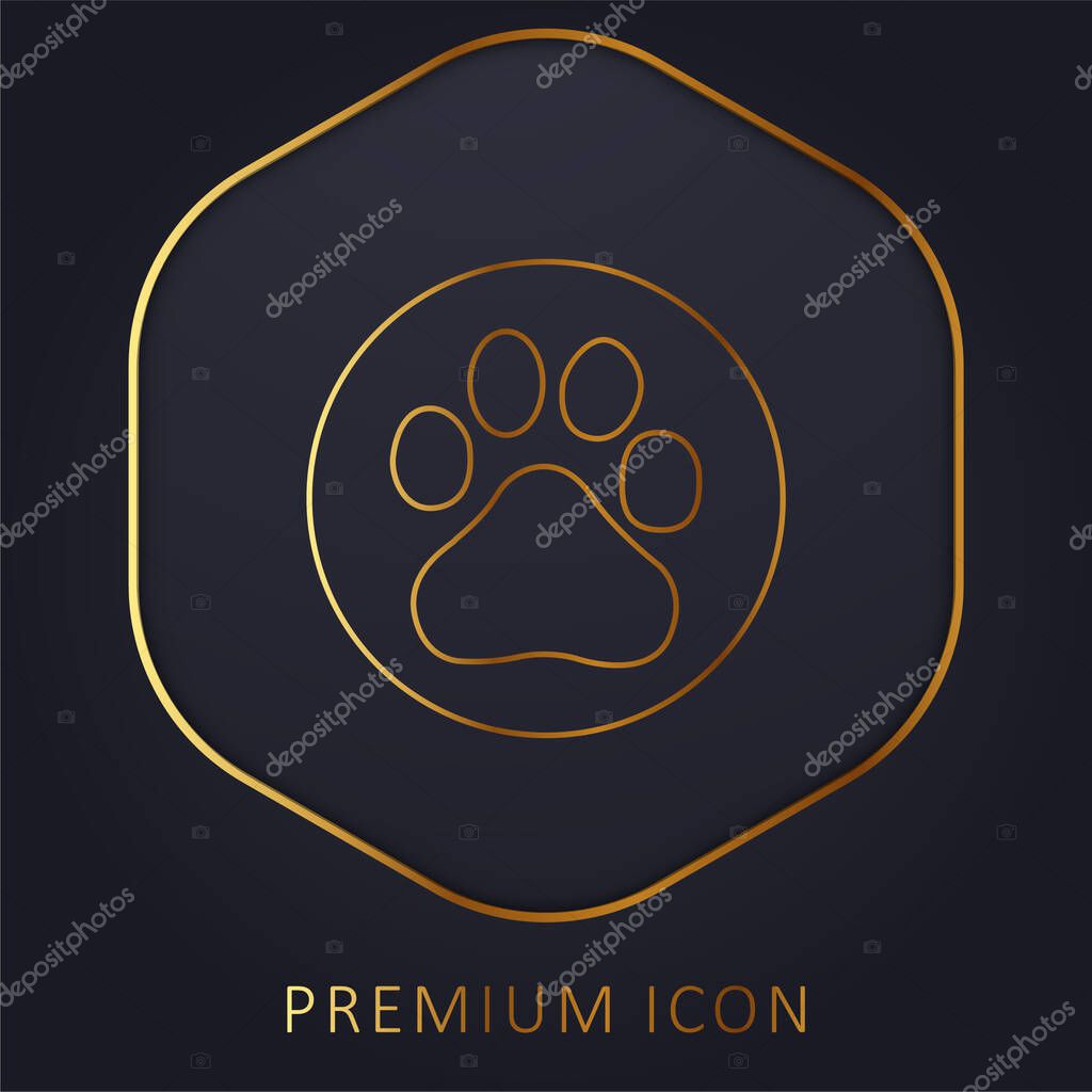 Baidu Logo golden line premium logo or icon