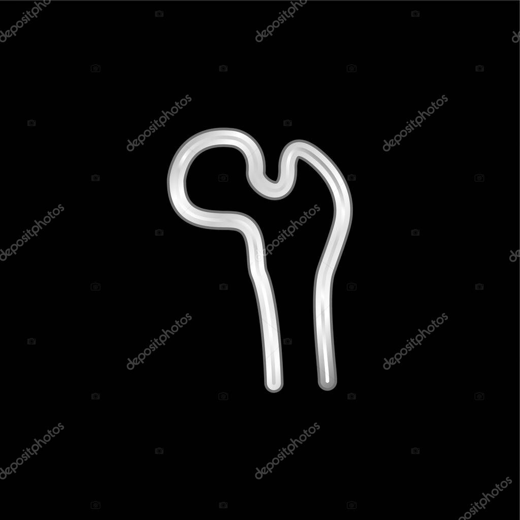Bone Structure Tip silver plated metallic icon