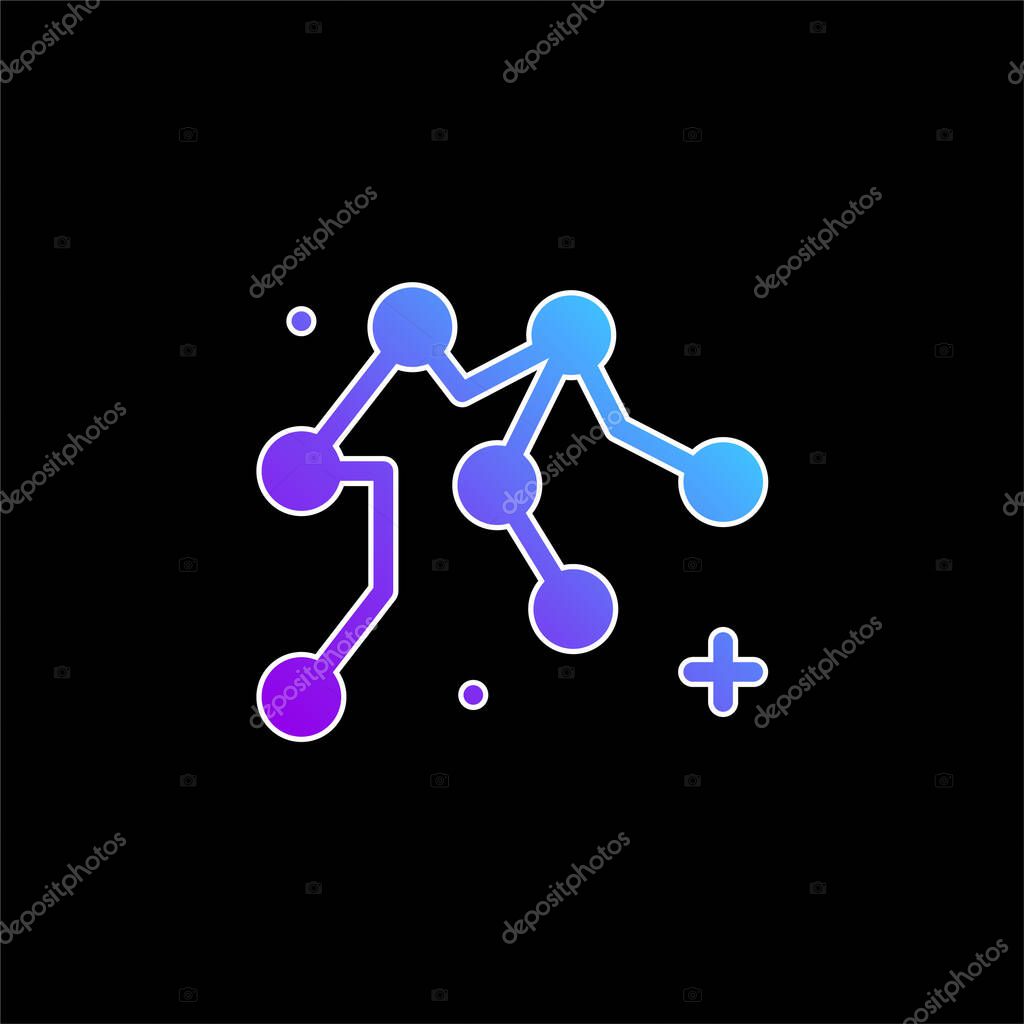 Aquarius blue gradient vector icon