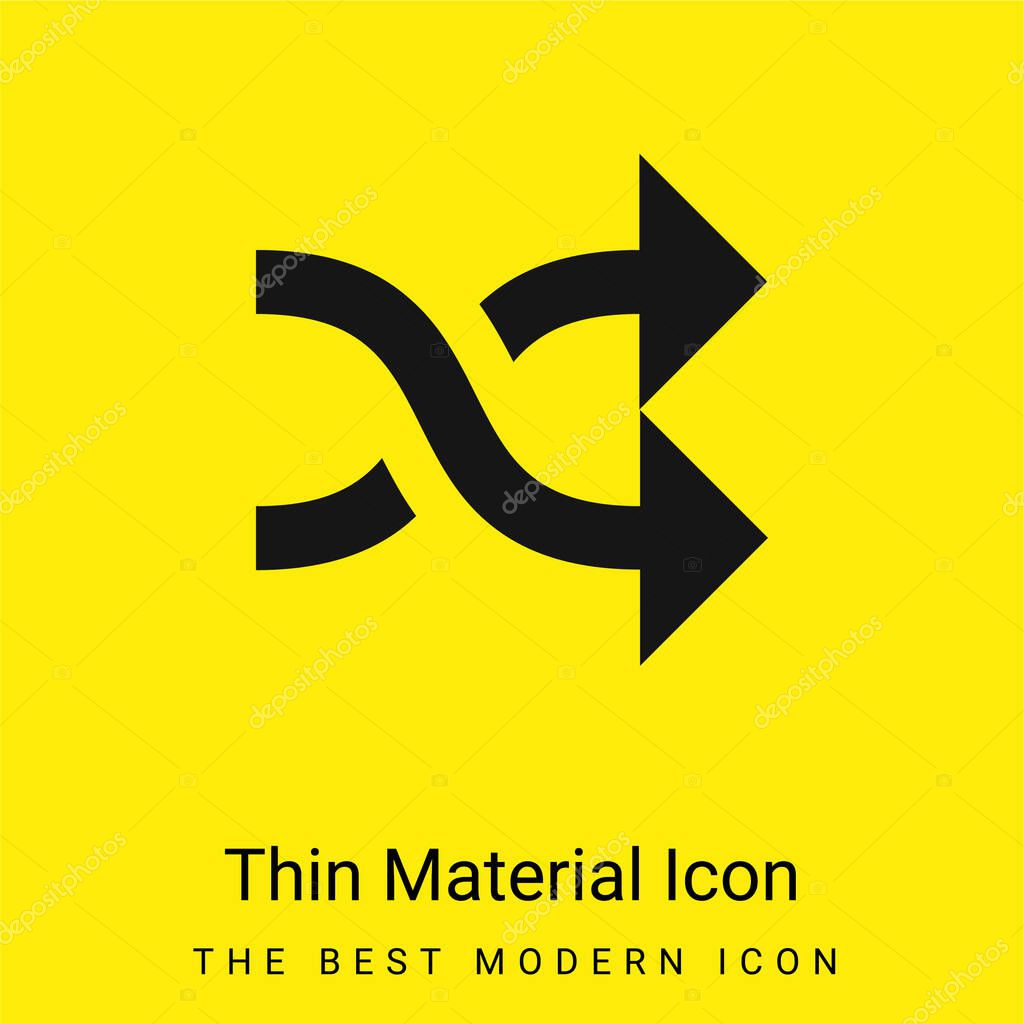 Arrows Crossed Couple minimal bright yellow material icon
