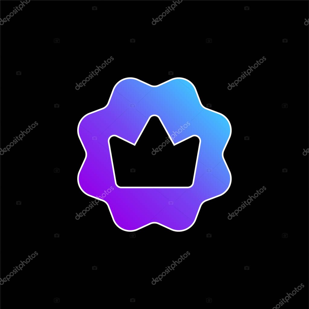 Badge blue gradient vector icon