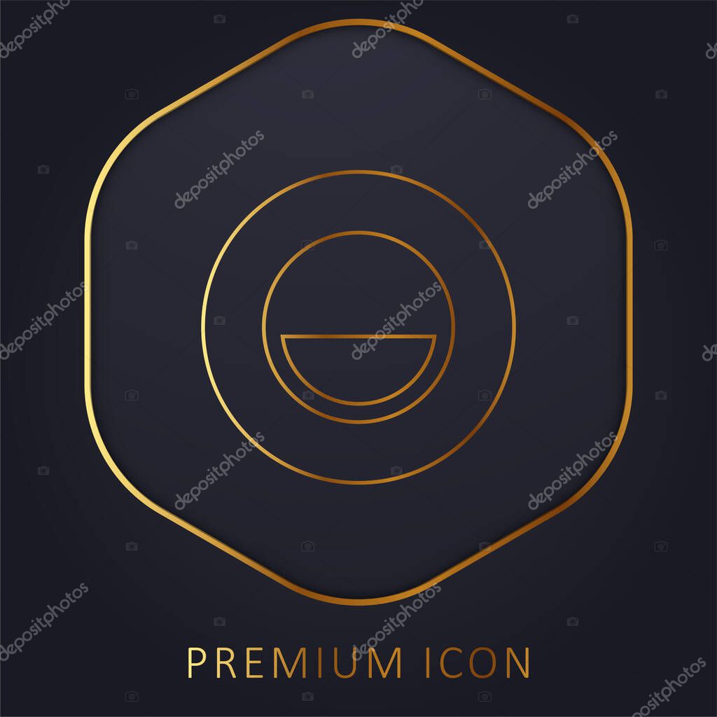Black And White golden line premium logo or icon