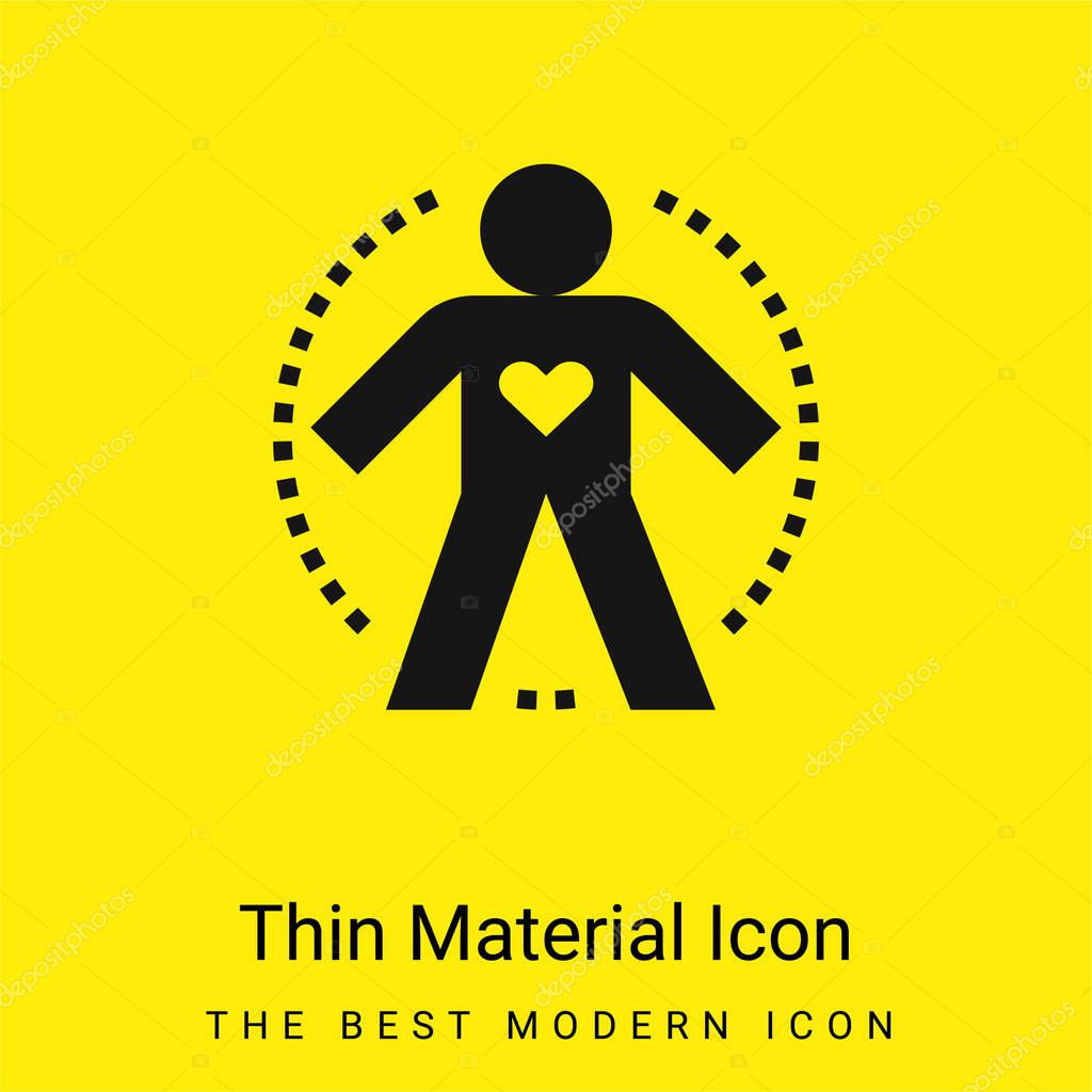 Body minimal bright yellow material icon
