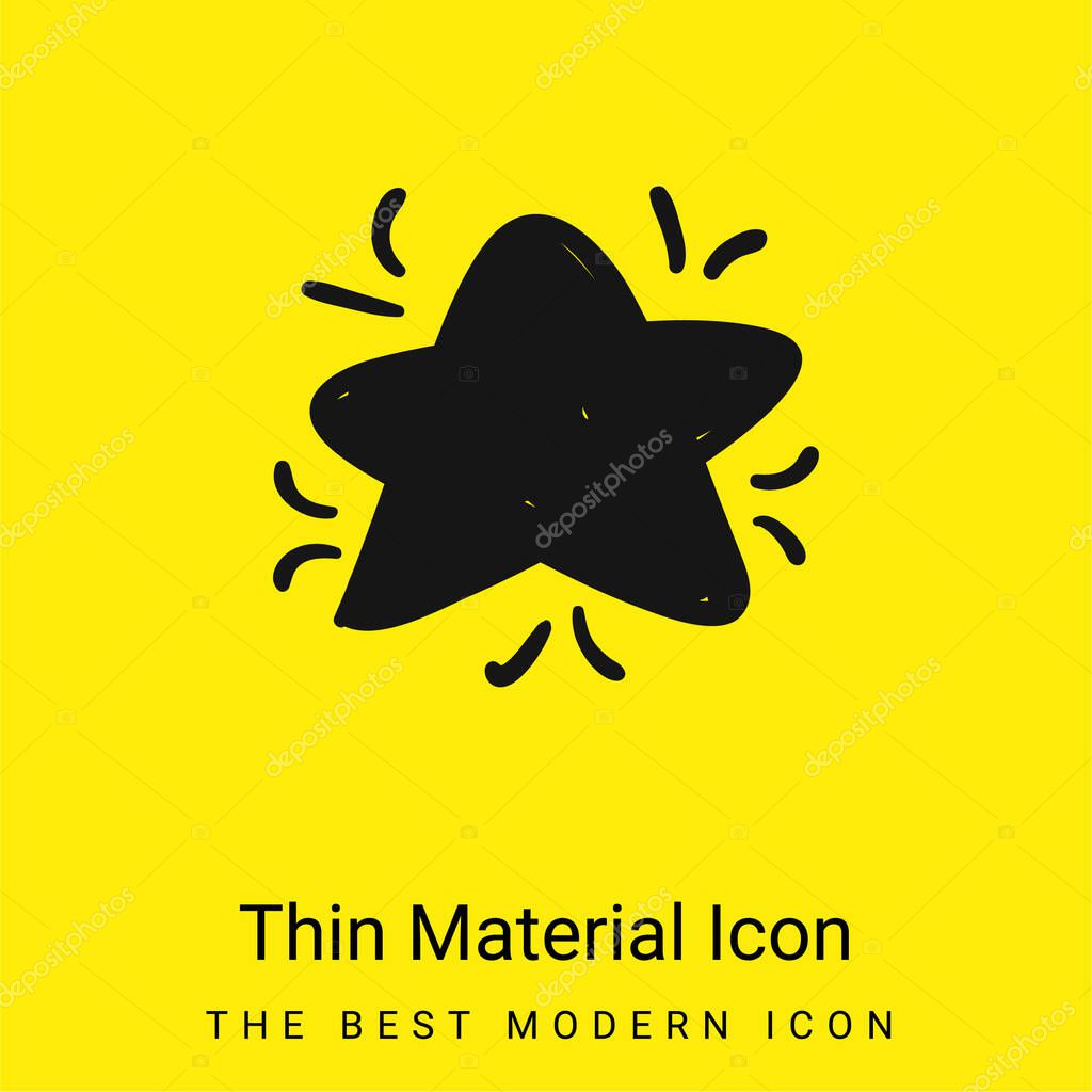 Big Star Doodle minimal bright yellow material icon